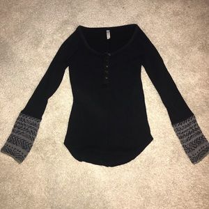 Free People long sleeve thermal top